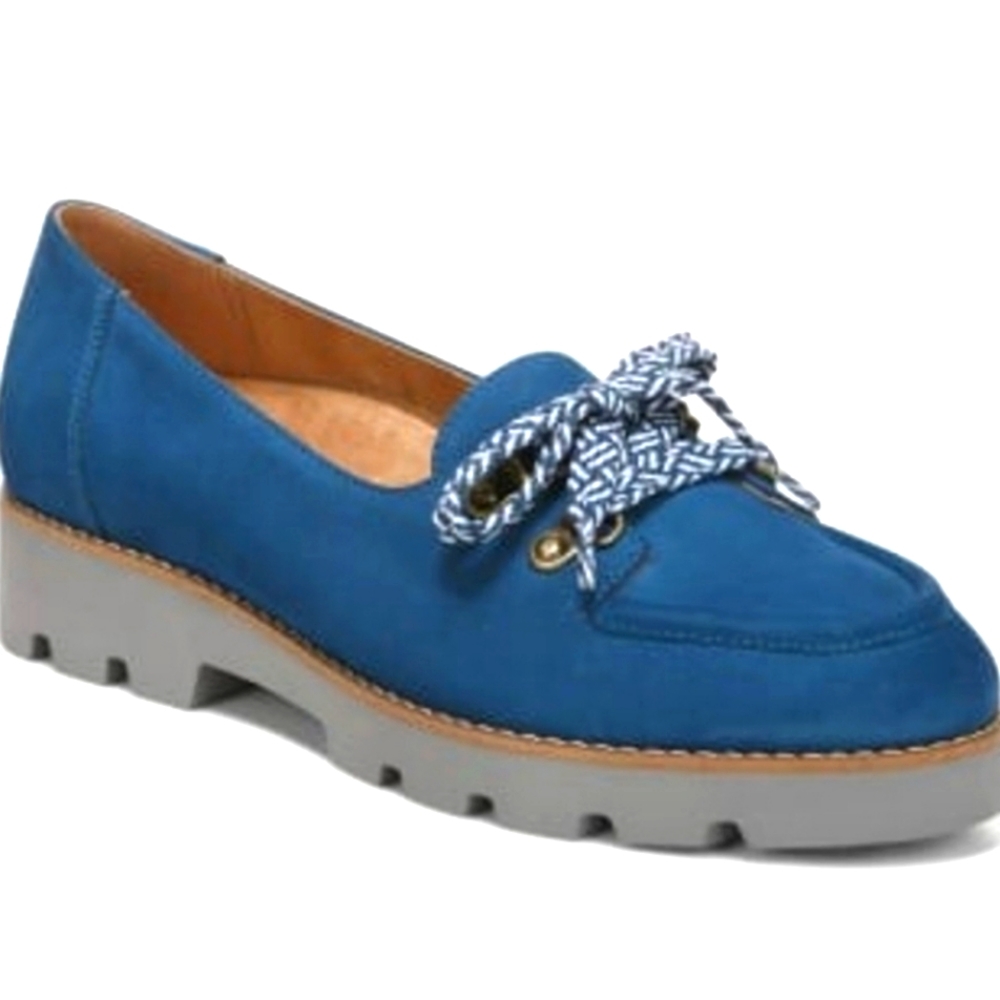 Vionic Teagan Womens Oxford/Lace Up Casual - Dark Blue Nubuck 11M